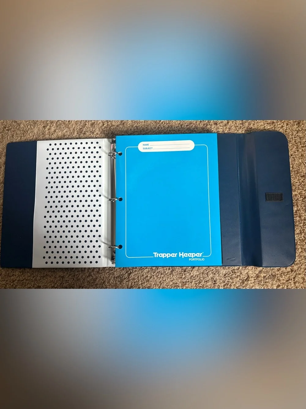 Mead Trapper Keeper Binder Galaxy Holographic Space 3-Ring Clipboard Portfolio